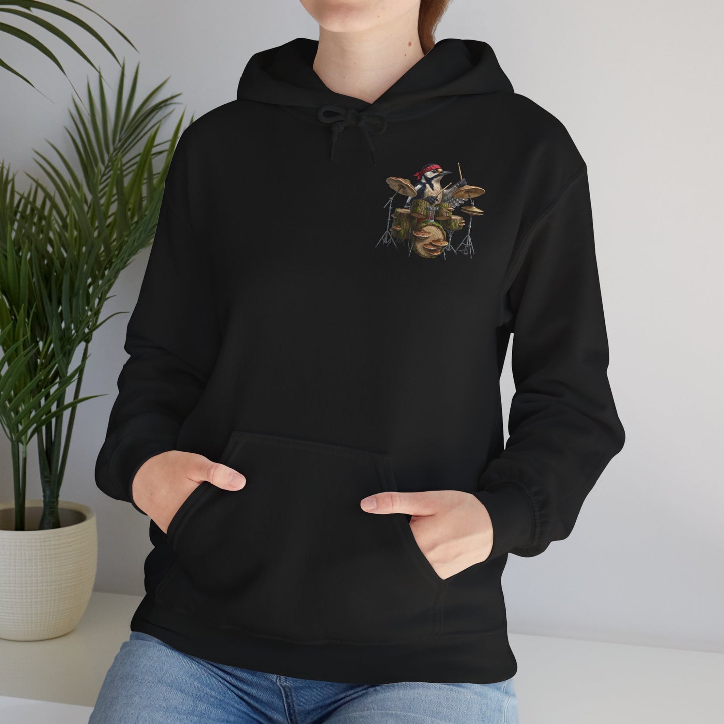 Sigi Specht am Schlagzeug – Premium Band-Hoodie | Die Gartenvögel