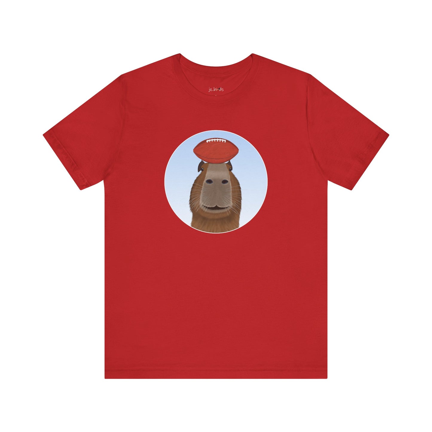 Capybara with Football Funny T-Shirt