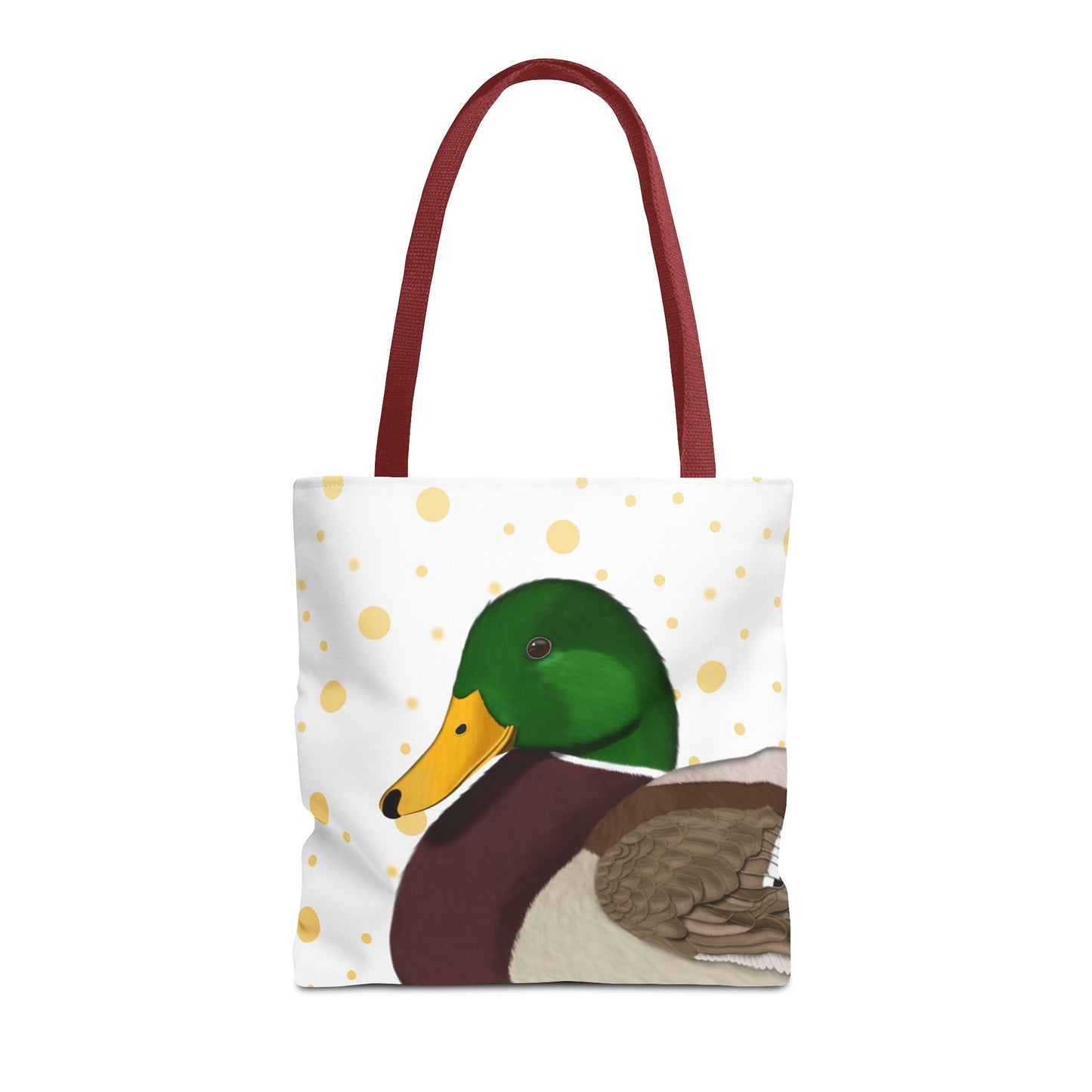 Ente mit Goldenen Punkten Vogel Tragetasche 40x40cm