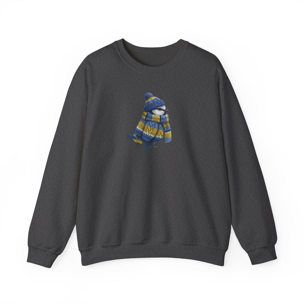 Blue Titmouse Winter Sweatshirt | Bird Watcher Crewneck Unisex Songbirds Wearing Knit Gift for Lovers – Animal Lover