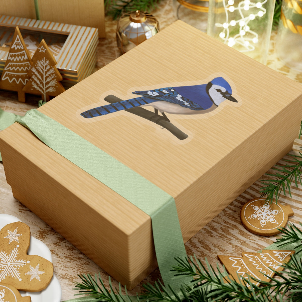 Blue Jay Bird Kiss-Cut Sticker - jz.birds