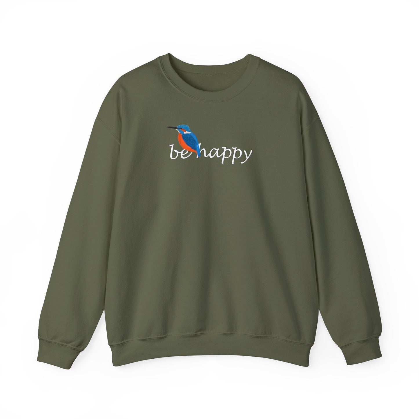 Eisvogel Be Happy Vogel Sweatshirt für Vogelbeobachter