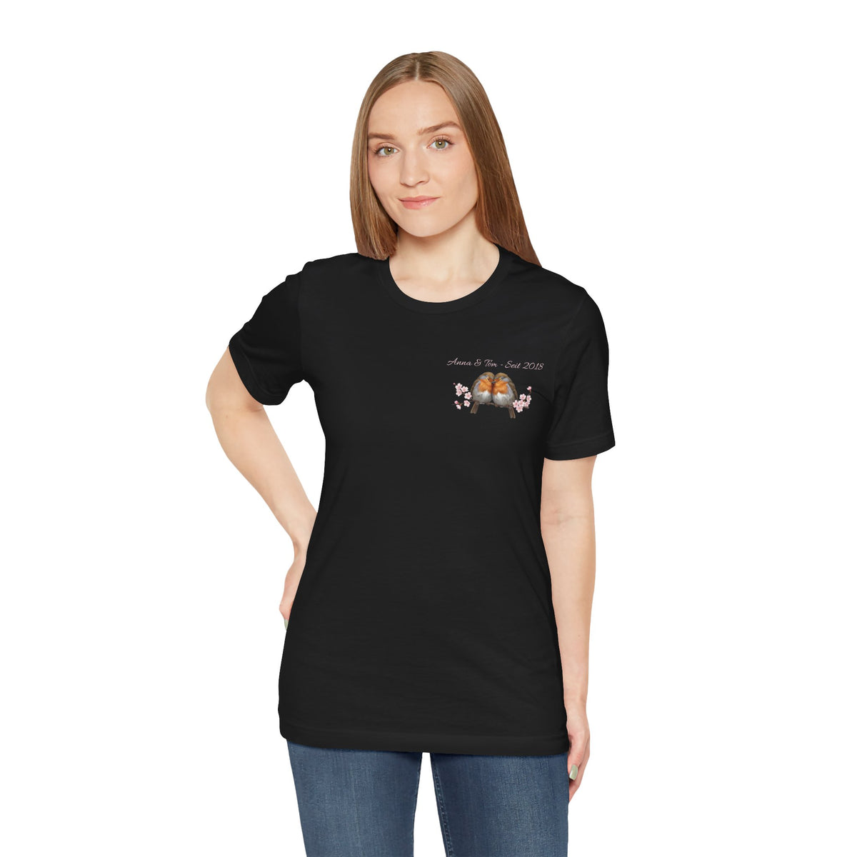 Rotkehlchen Vogel T-Shirt – bird lover gift, casual everyday