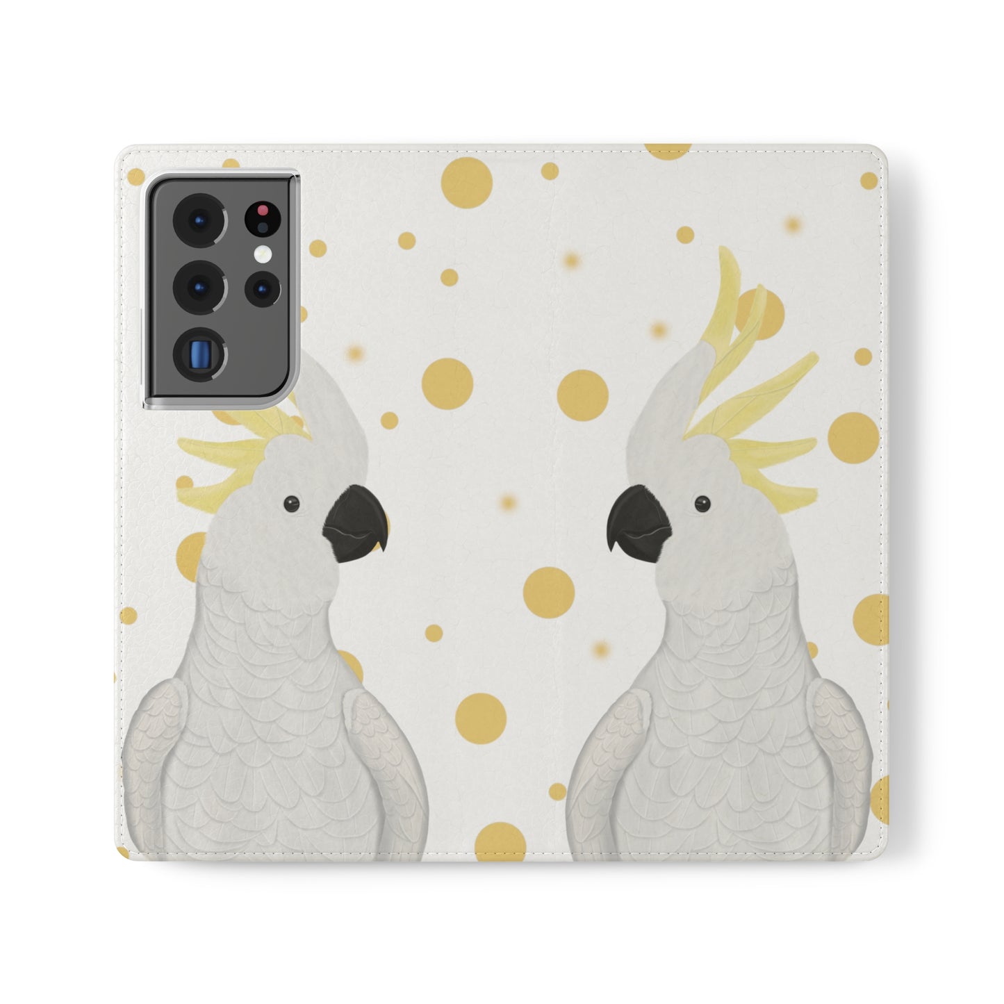 Cockatoo Bird Art Phone Flip Case