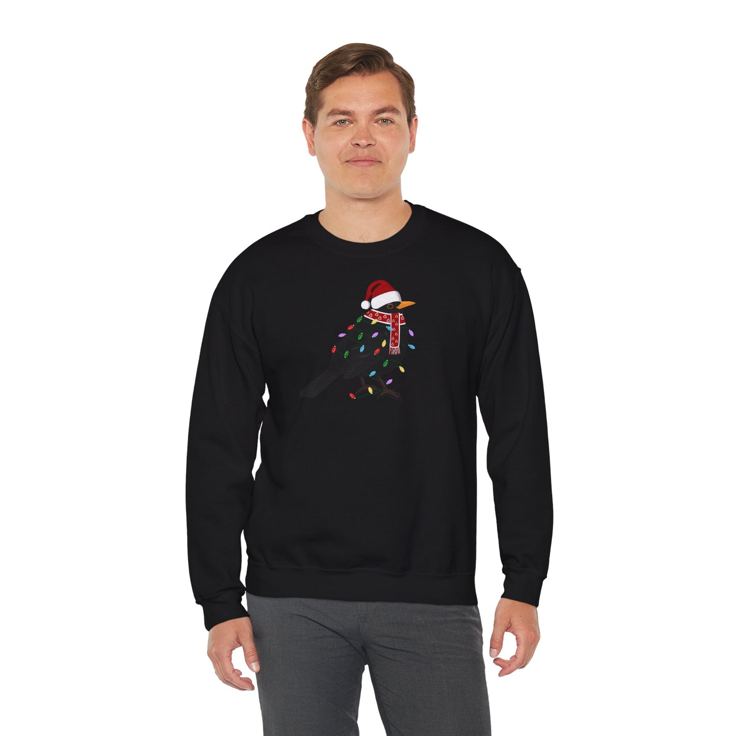 Amsel Weihnachts-Sweatshirt | Unisex Vogel Sweater für Vogelfreunde & Vogelbeobachter