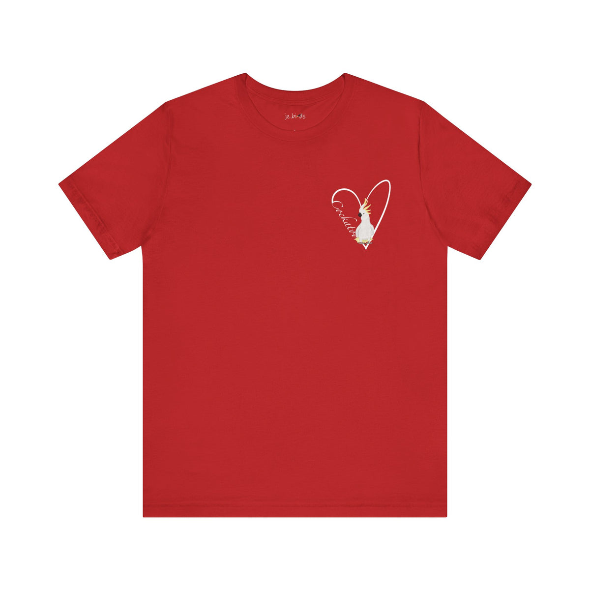 Cockatoo Heart Birdwatcher Bird T-Shirt – Cotton,