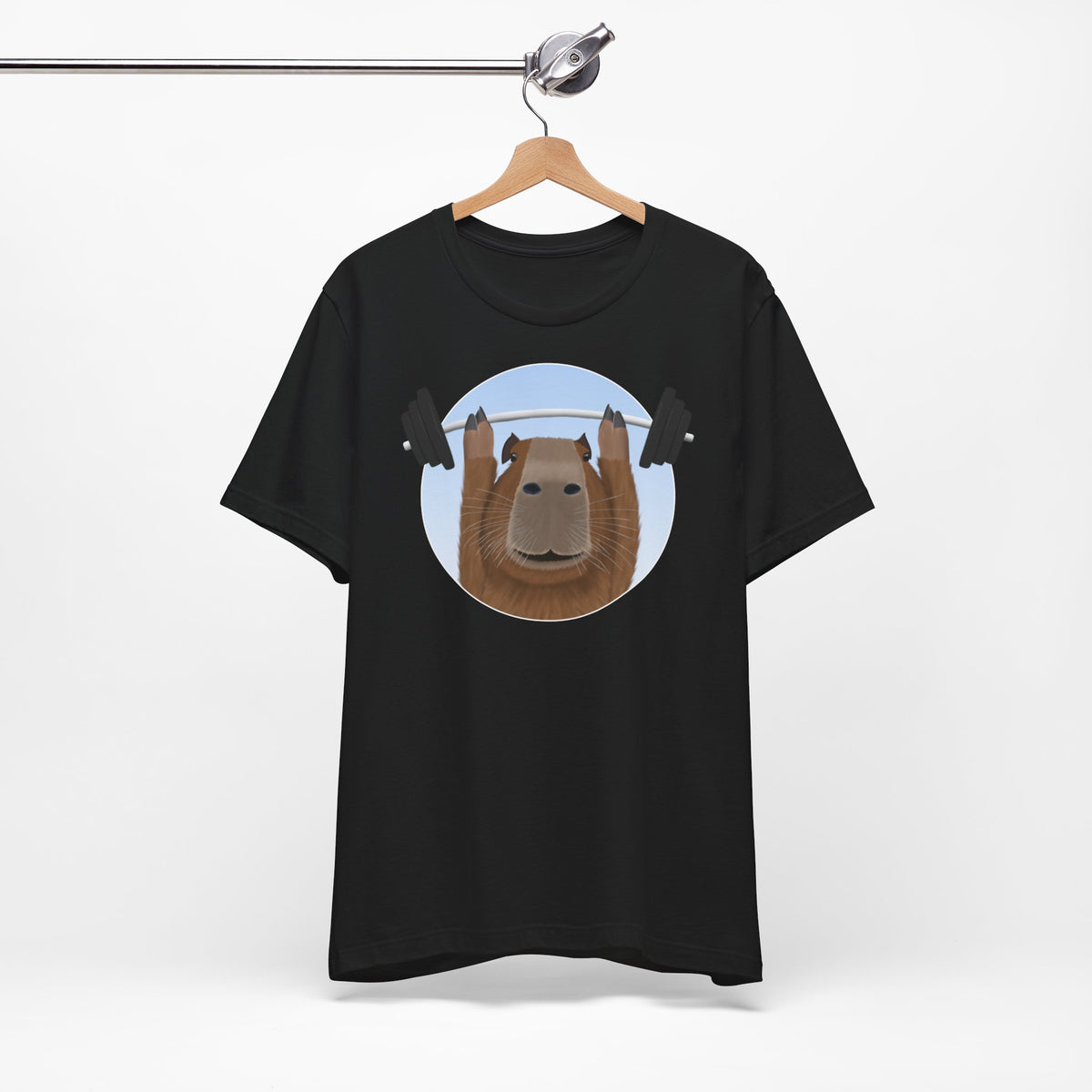 Capybara mit Hantel Gym Workout T-Shirt
