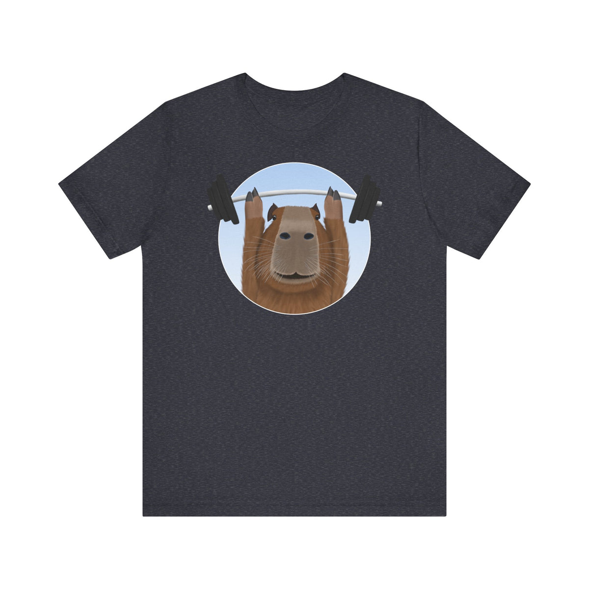 Capybara mit Hantel Gym Workout T-Shirt