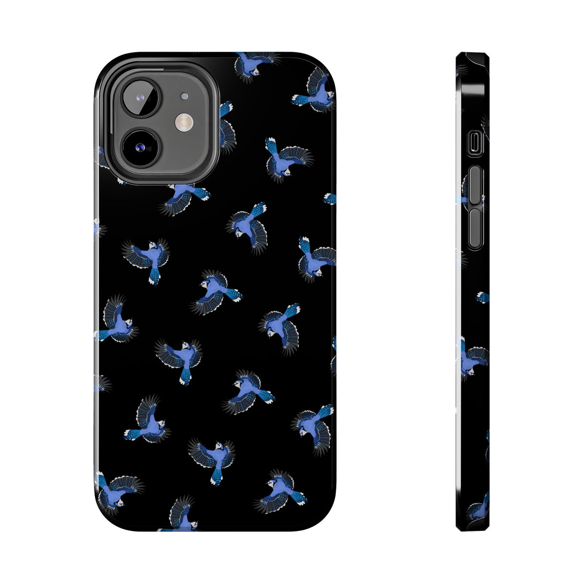 Blue Jay iPhone Case Black – Premium Tough Phone Cover for Bird Lovers – animal lover,