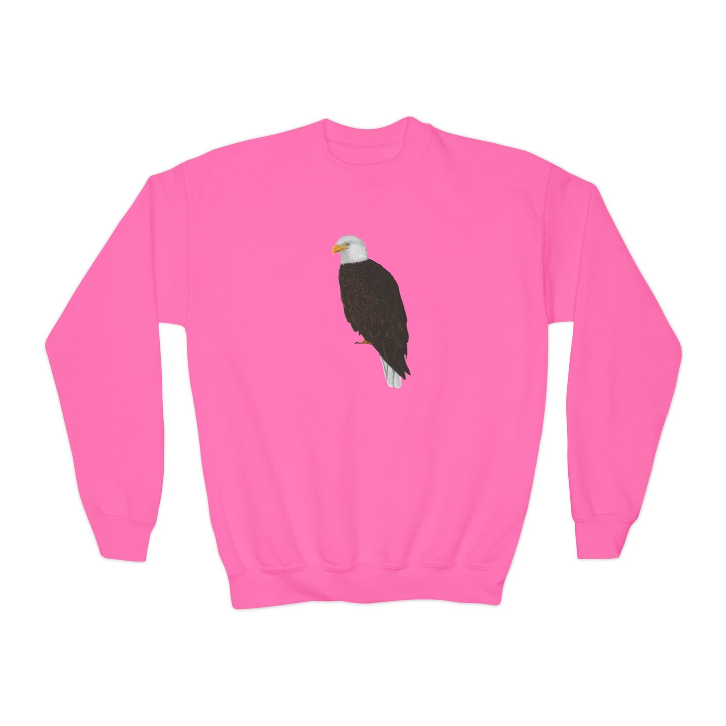 Bald Eagle Bird Birdwatching Youth Crewneck Sweatshirt – Casual Kids Clothing, Sweatshirts