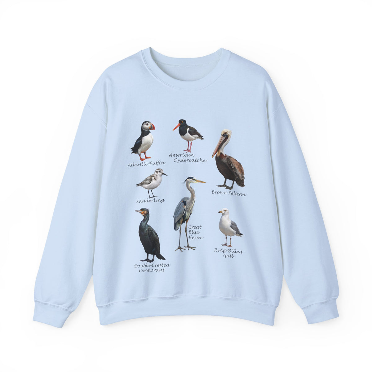 Pelican, Puffin and Heron Sweatshirt – Animal Lover Gift, Avian Enthusiast