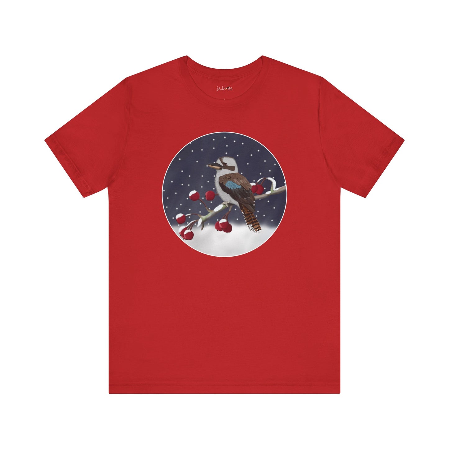 Kookaburra on a Winter Branch Birdwatcher Christmas Bird T-Shirt