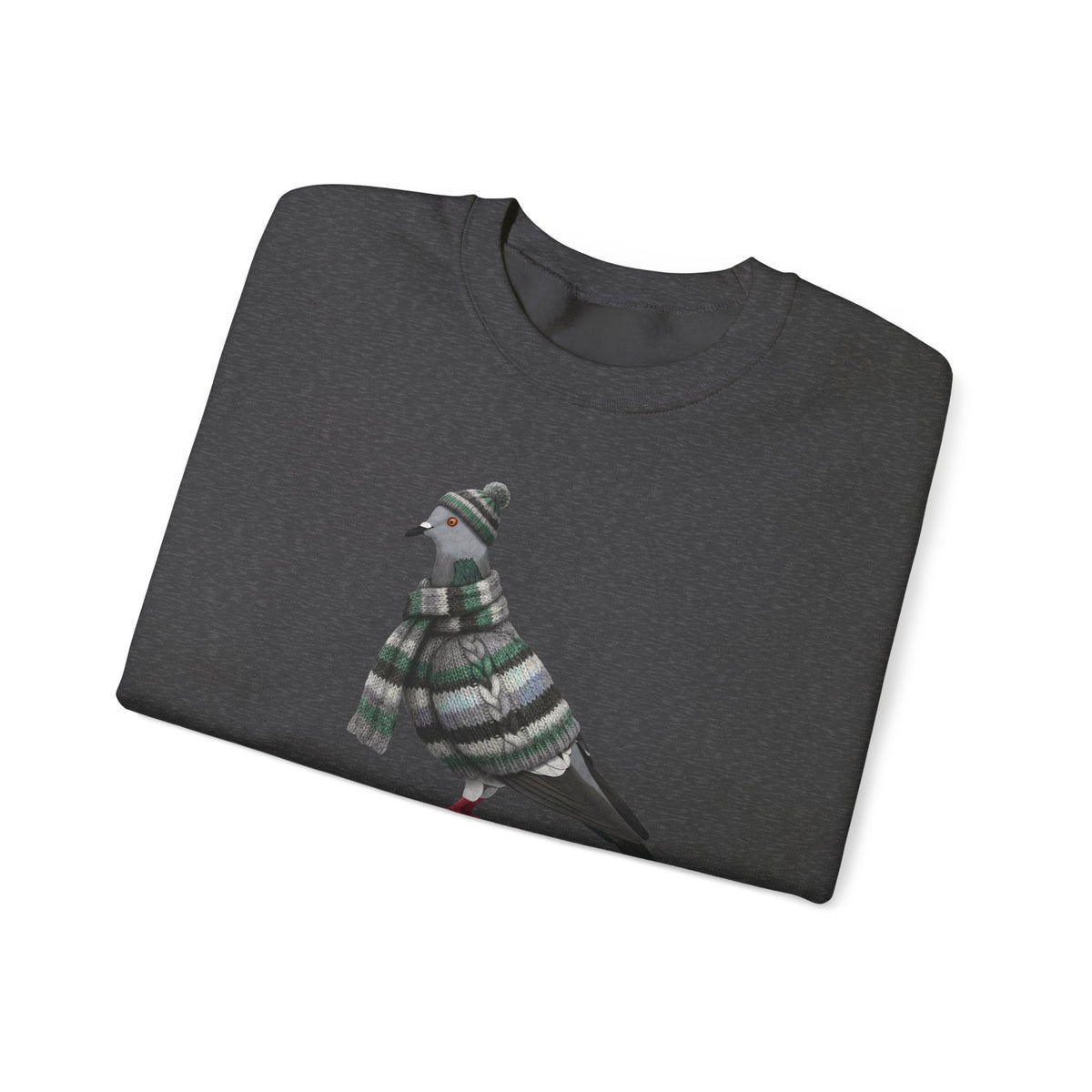 Pigeon Winter Sweatshirt | Bird Watcher Crewneck | Unisex Songbirds Wearing Knit Gift for Bird Lovers