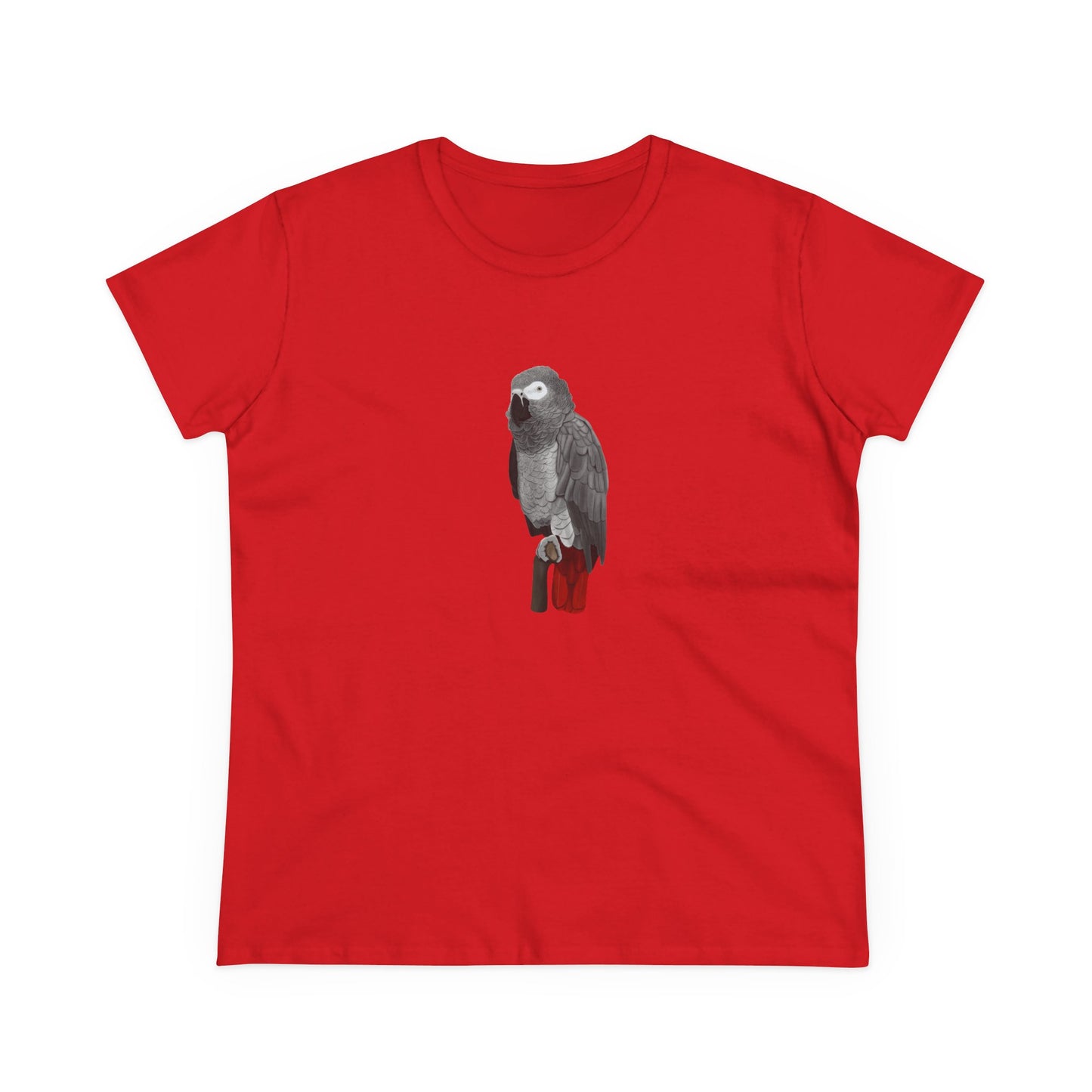 Grey Parrot Bird Design for Birdwatchers and Bird Lovers Women's T-Shirt