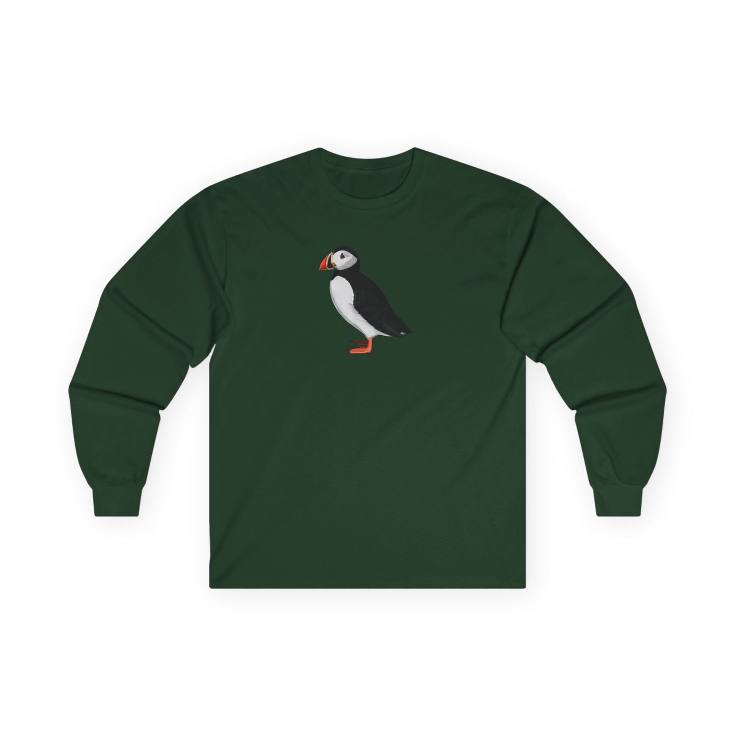 Puffin Birding & Birdwatching Bird Cotton Long Sleeve T-Shirt
