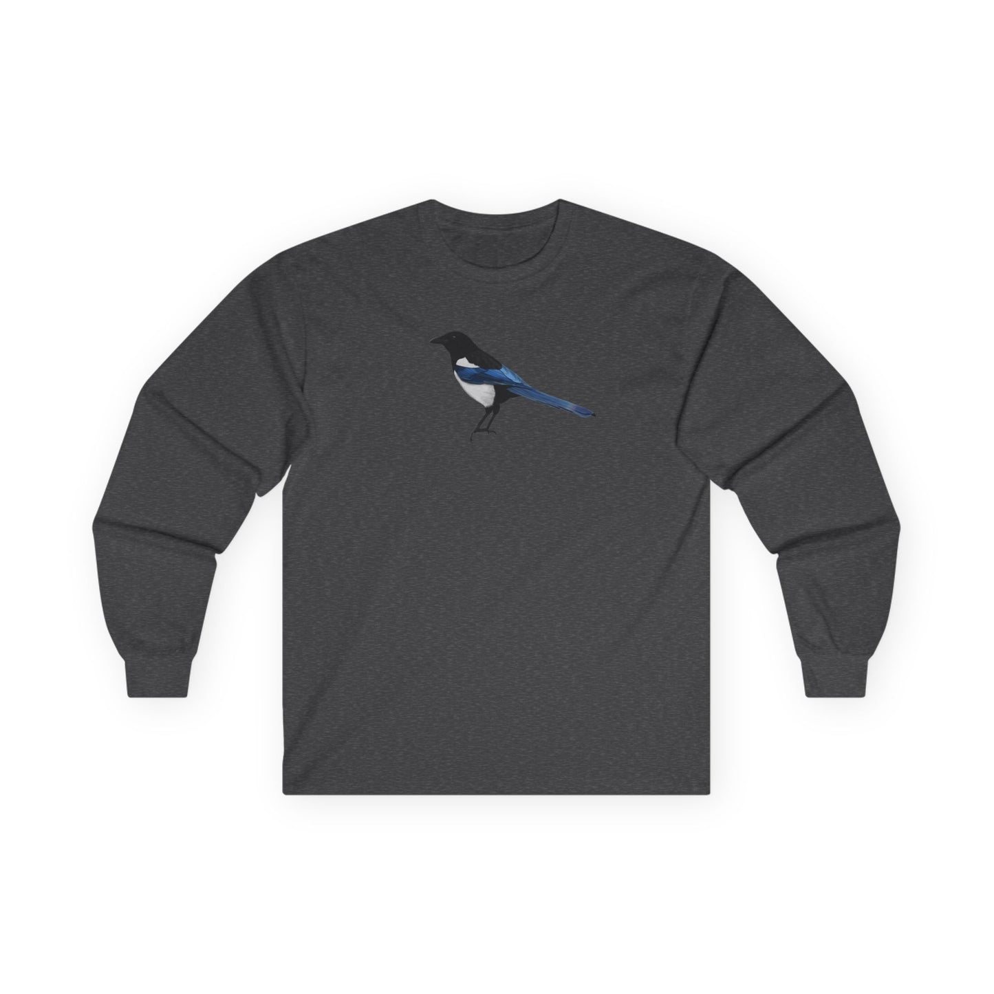 Magpie Birding & Birdwatching Bird Cotton Long Sleeve T-Shirt