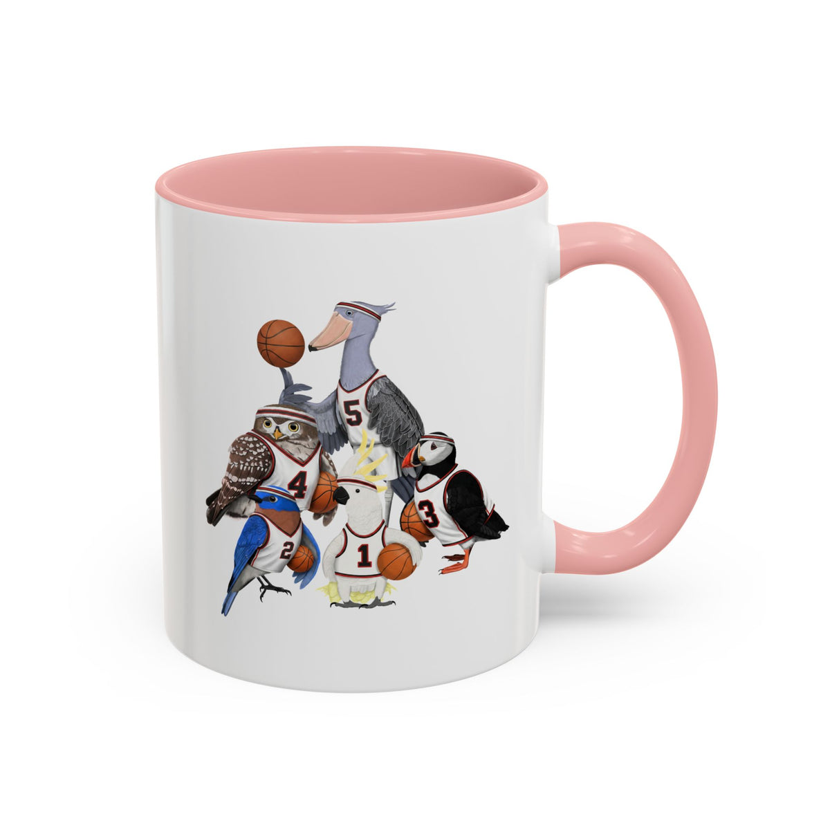 Funny Basketball Ceramic Bird Coffee Mug – Custom Gift for Watchers – 11oz and 15oz style
