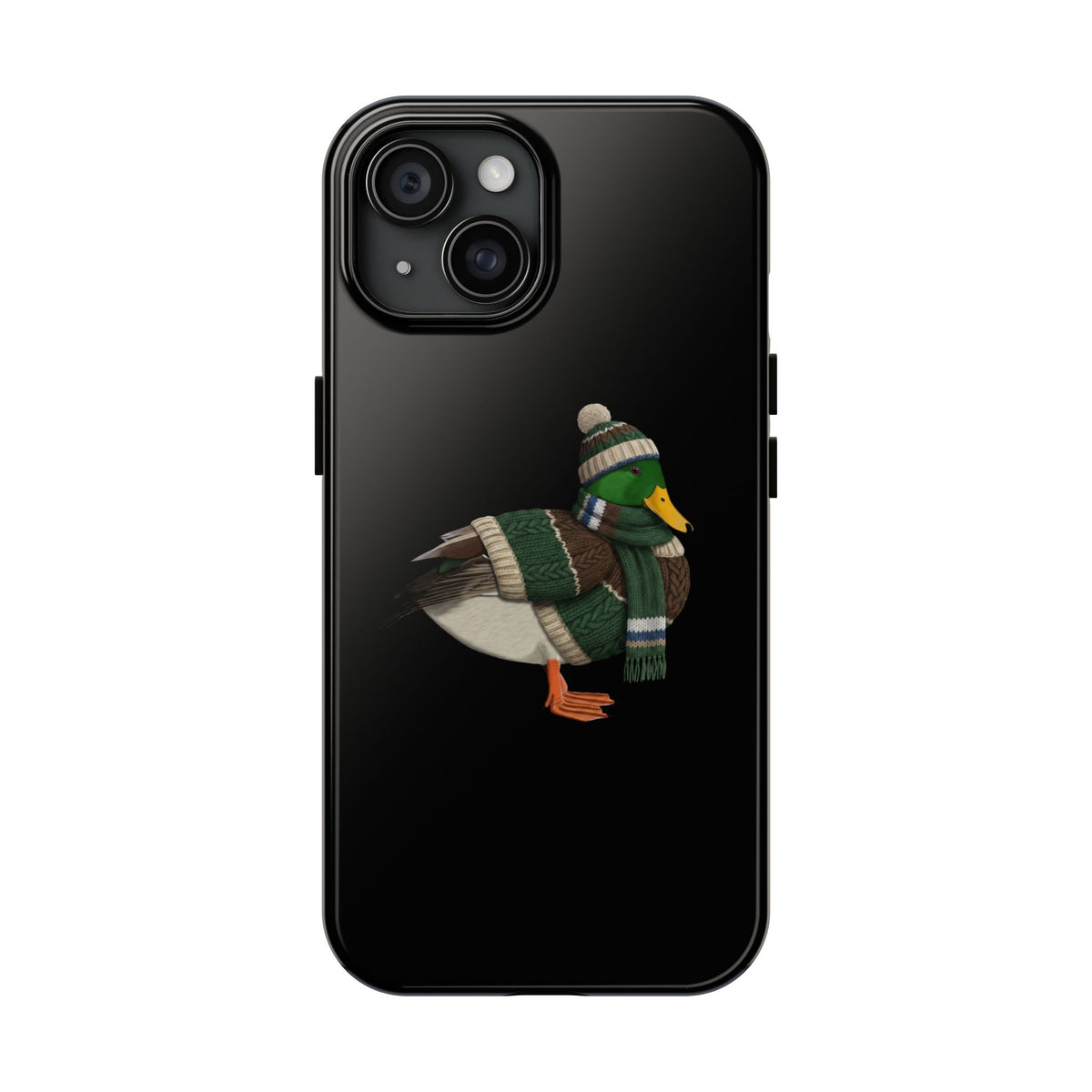 鳥のアートが描かれたマラードの二層式iPhoneケース – 鳥類学者や鳥愛好家へのプレゼントに最適