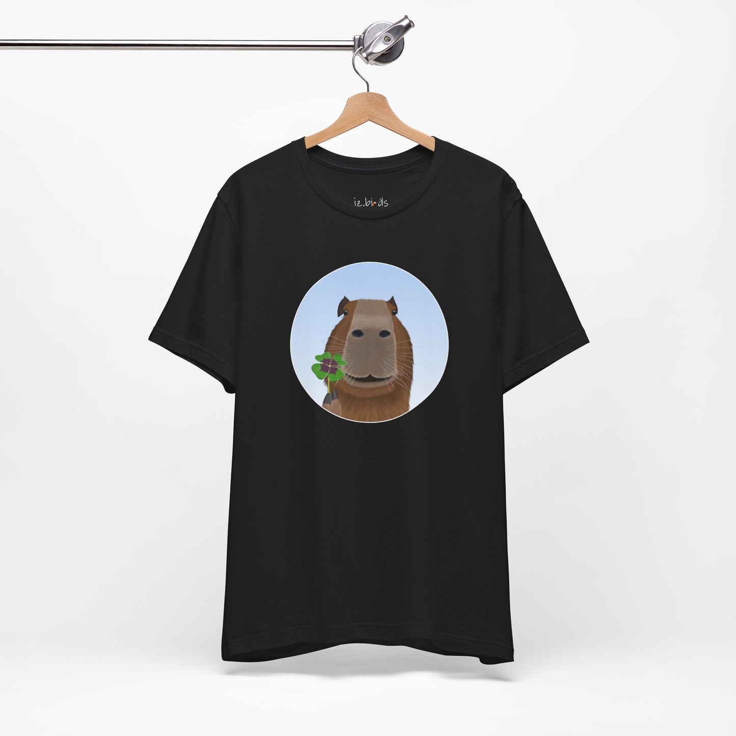 Capybara with Lucky Clover Funny T-Shirt
