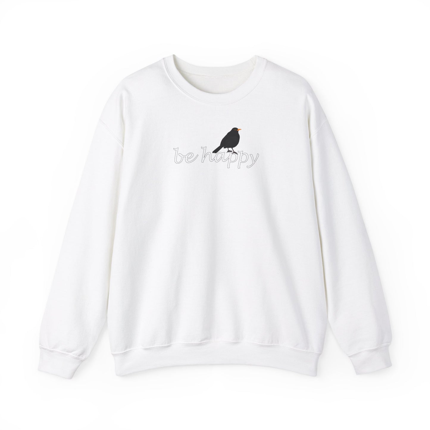 Amsel Be Happy Vogel Sweatshirt für Vogelbeobachter