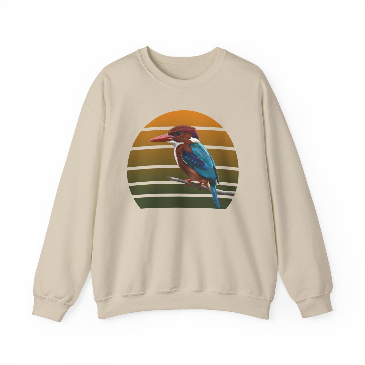 White-Throated Kingfisher Sweatshirt | Bird Watcher Crewneck | Unisex Songbird Gift for Bird Lovers