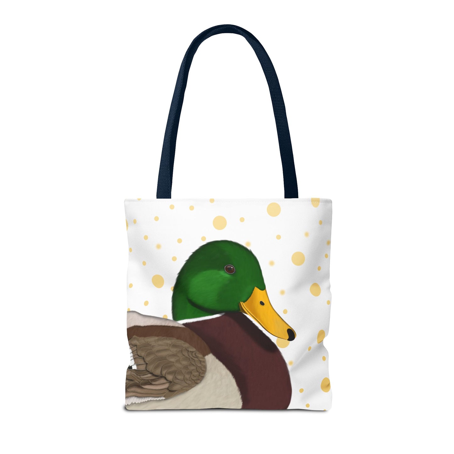 Ente mit Goldenen Punkten Vogel Tragetasche 40x40cm