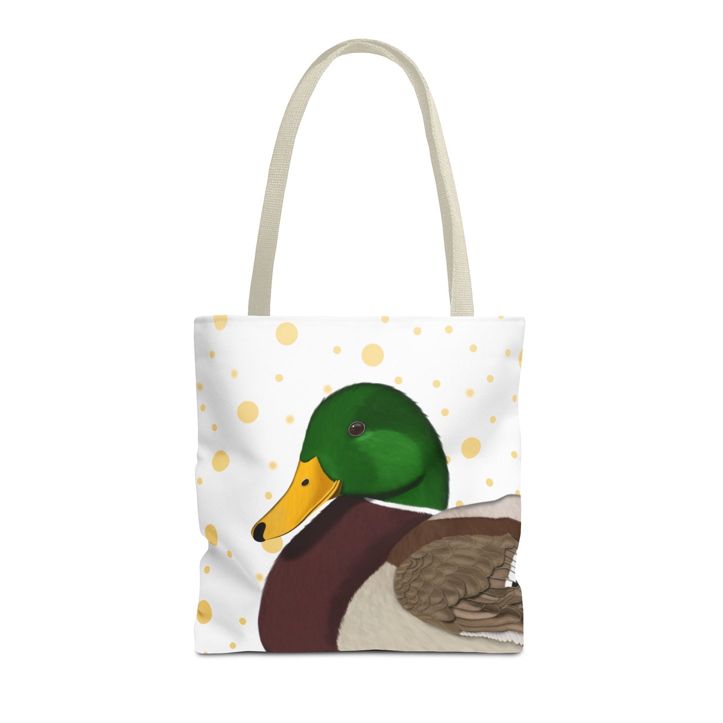 Ente mit Goldenen Punkten Vogel Tragetasche 40x40cm
