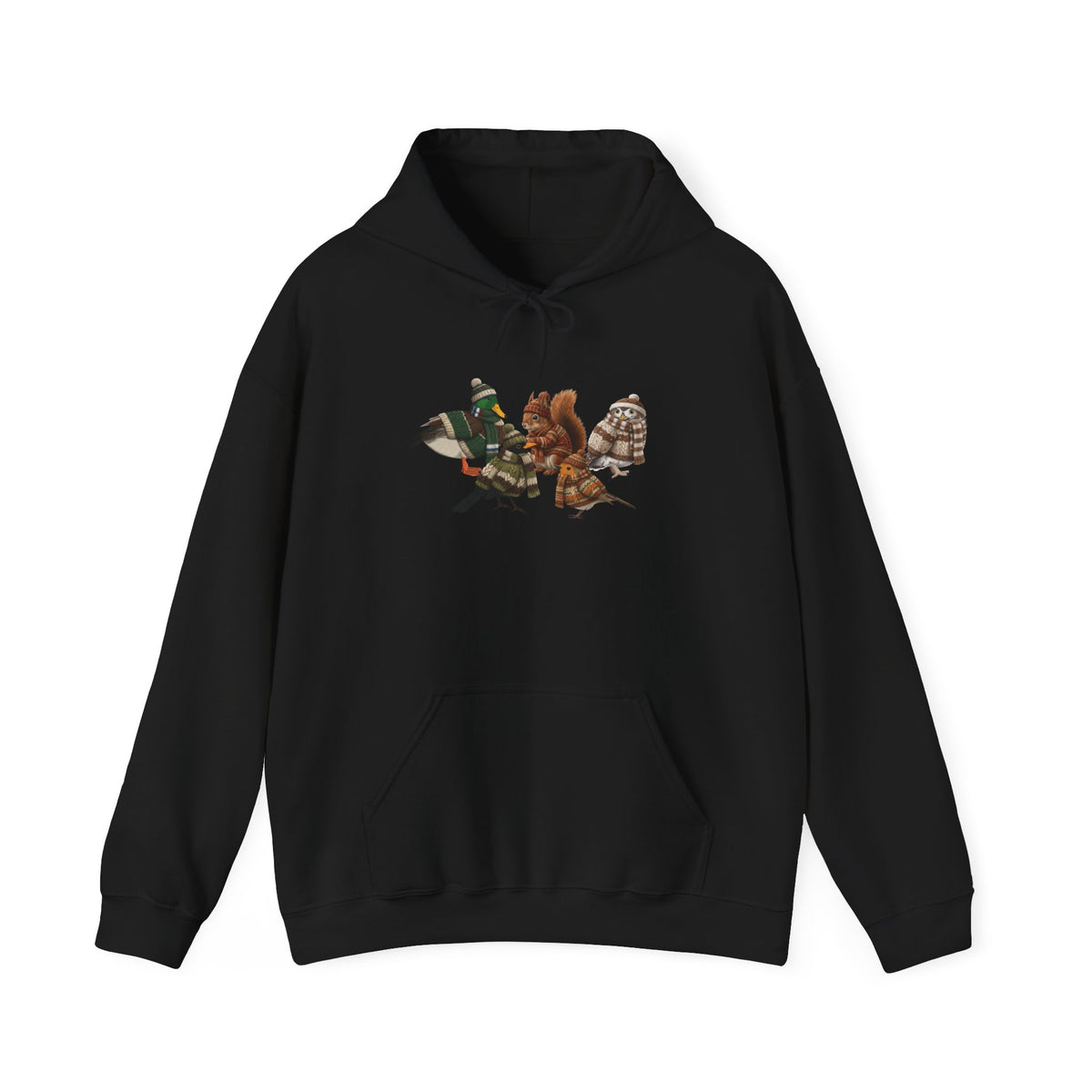 Lustiger Vogelmotiv Winter Hoodie – artistic apparel, casual outerwear