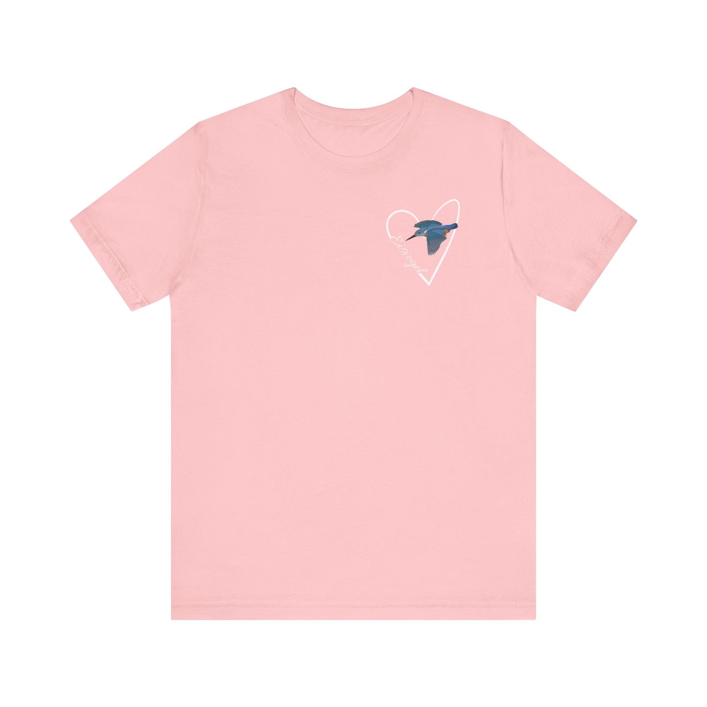 Eisvogel Vogel T-Shirt mit Herz für Vogelfreunde