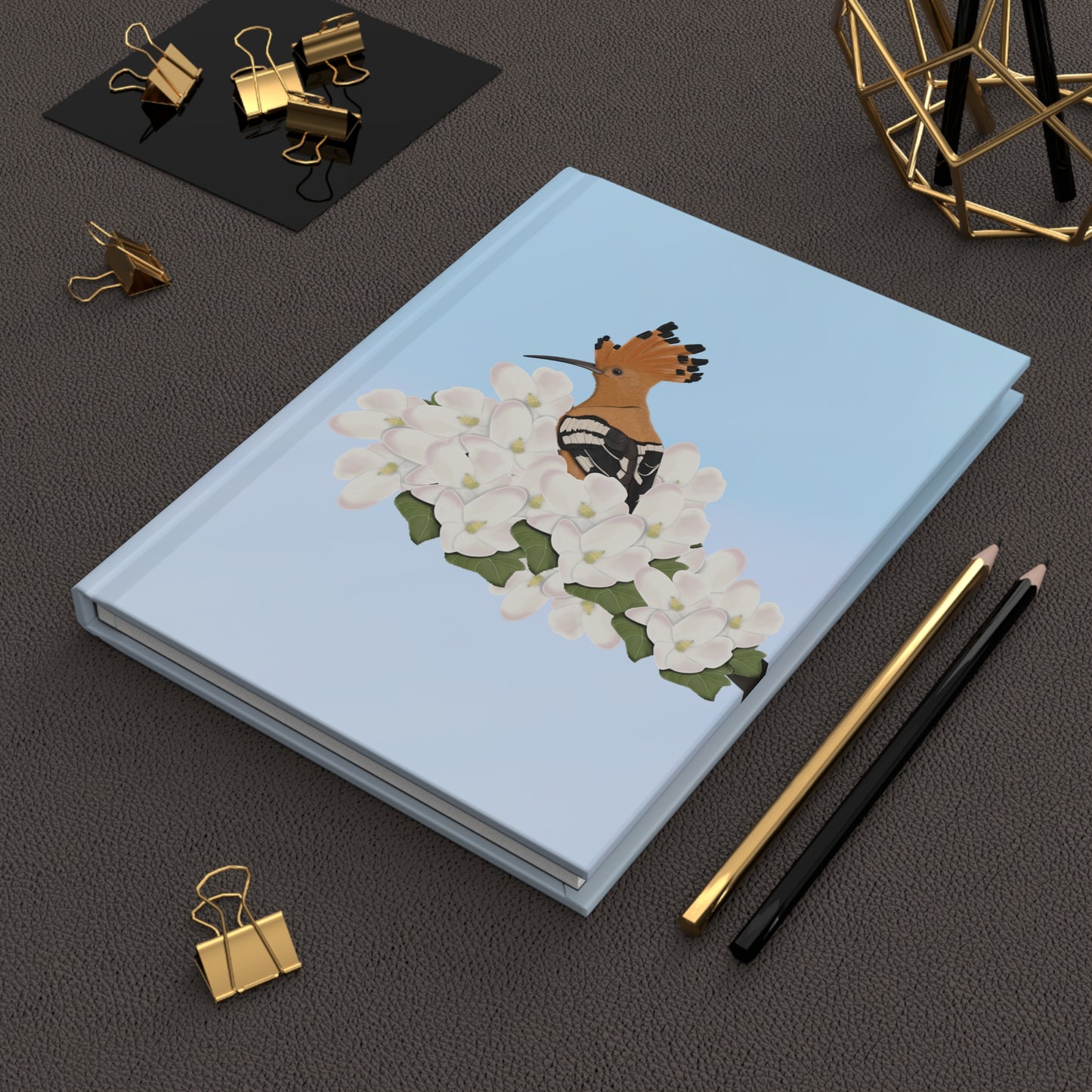 Hoopoe Bird Hardcover Journal 150 Pages 5.75"x8" for Bird Enthusiasts & Birdwatchers