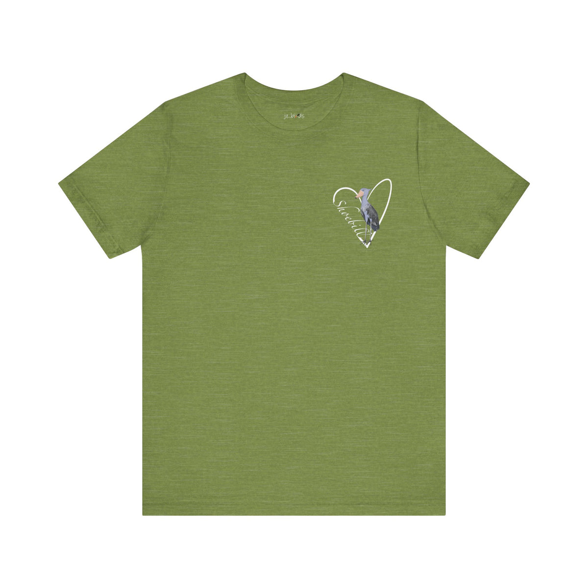 Shoebill T-Shirt on Cotton background