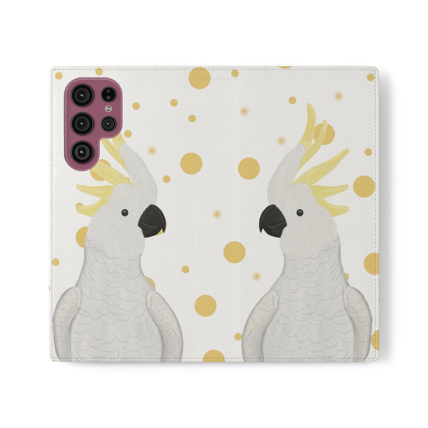 Cockatoo Bird Art Phone Flip Case