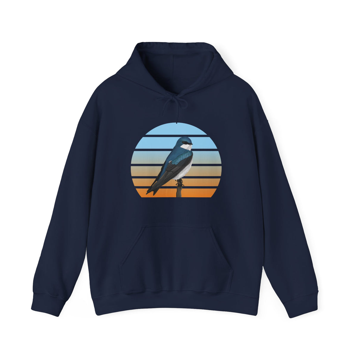 Tree Swallow Hoodie in Dark Heather