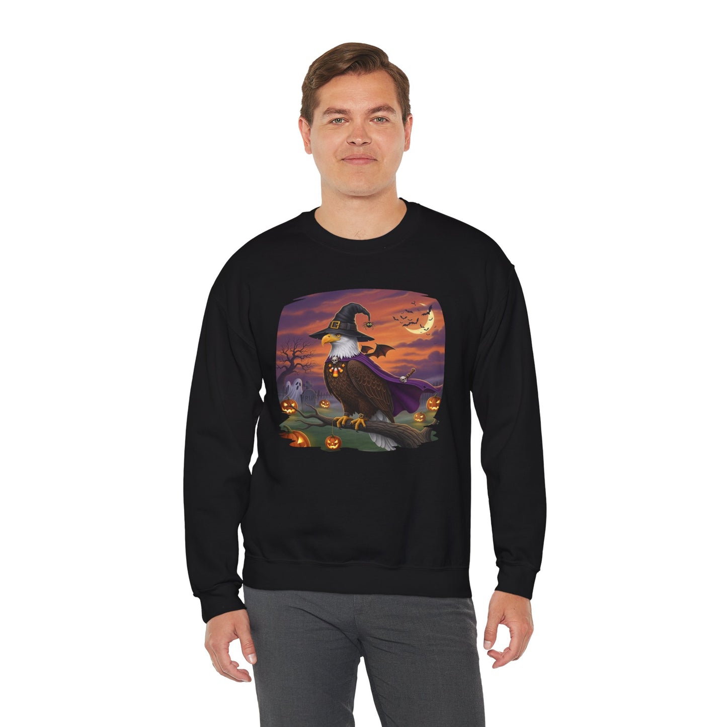 Bald Eagle Halloween Bird Sweatshirt - Spooky Halloween Costume for Bird Lovers