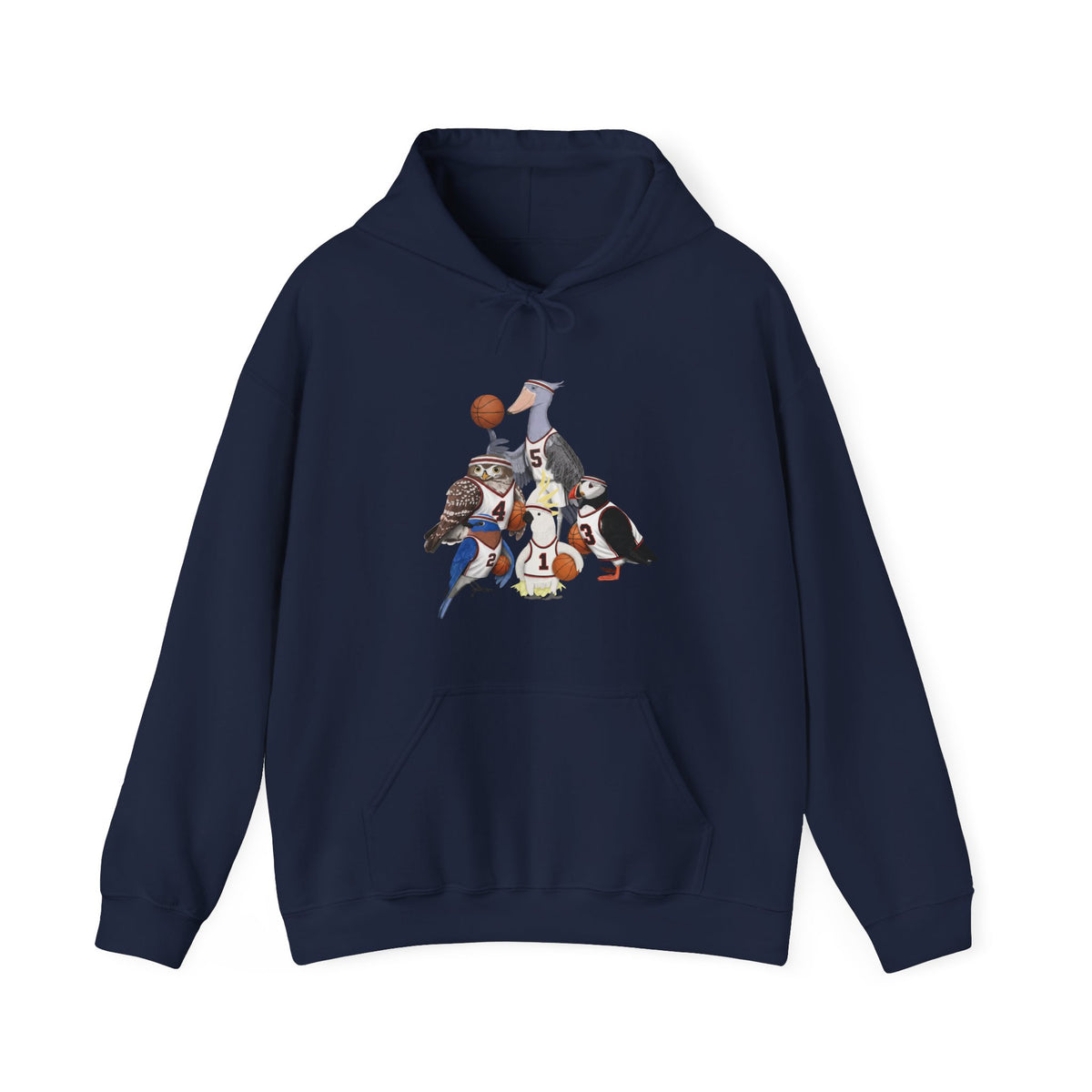 Funny Basketball Bird Hoodie – Unique Hoops Fan Gift – Soft, Unisex Jumper for Players in Black