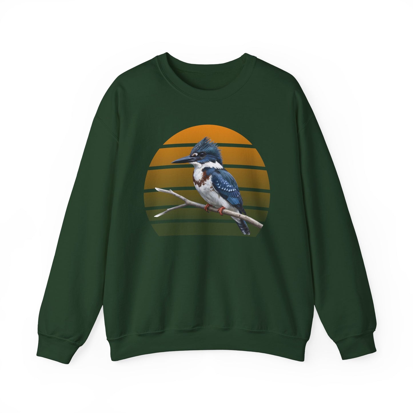 Belted Kingfisher Sweatshirt | Bird Watcher Crewneck | Unisex Songbird Gift for Bird Lovers