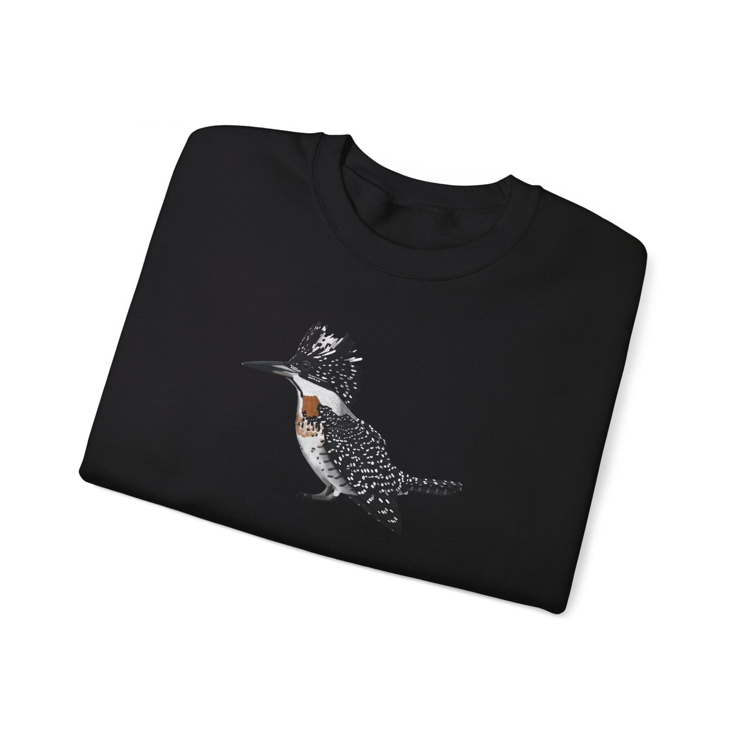 Crested Kingfisher Bird Watcher Biologist Crewneck Sweatshirt