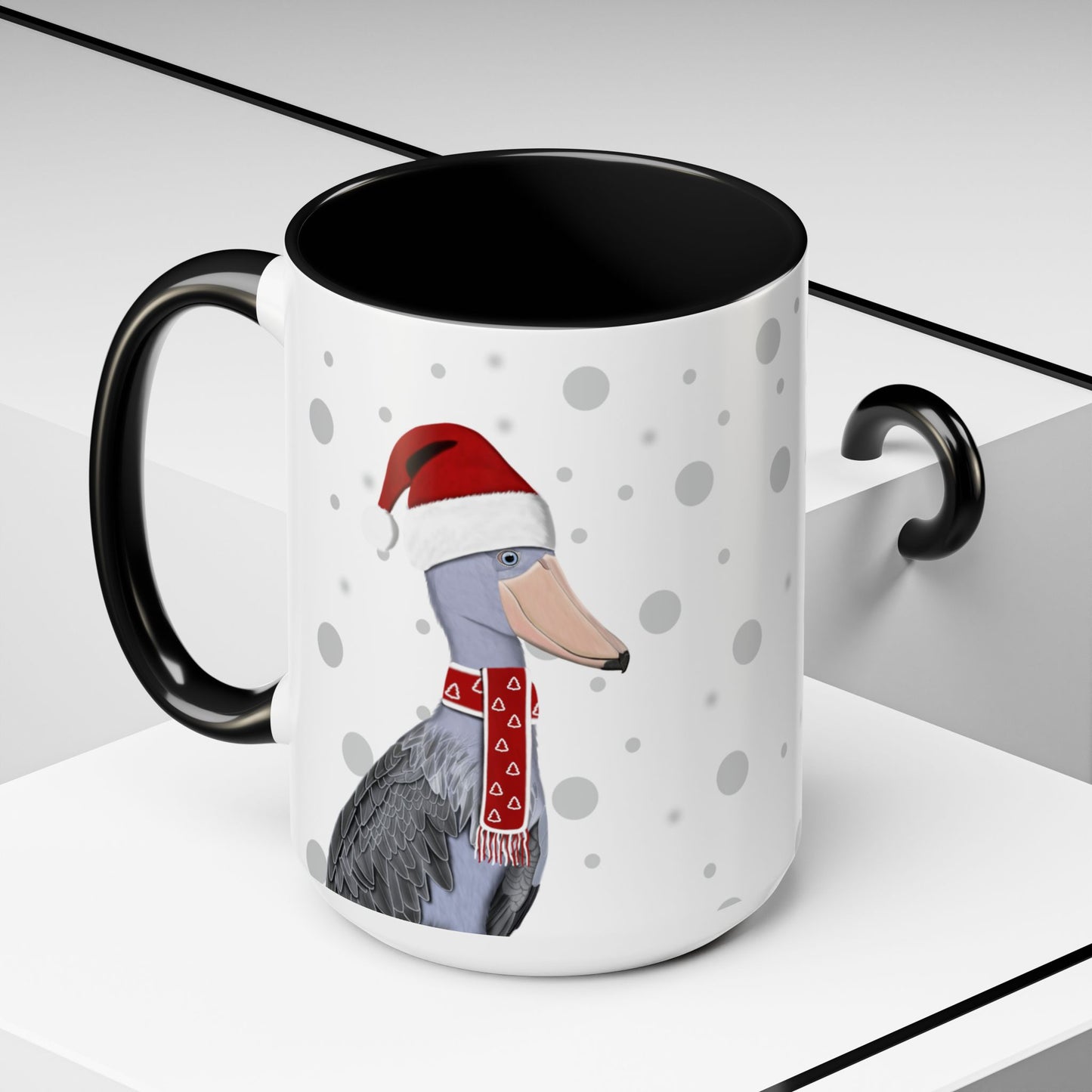 ハシビロコウのクリスマスバードコーヒーマグ