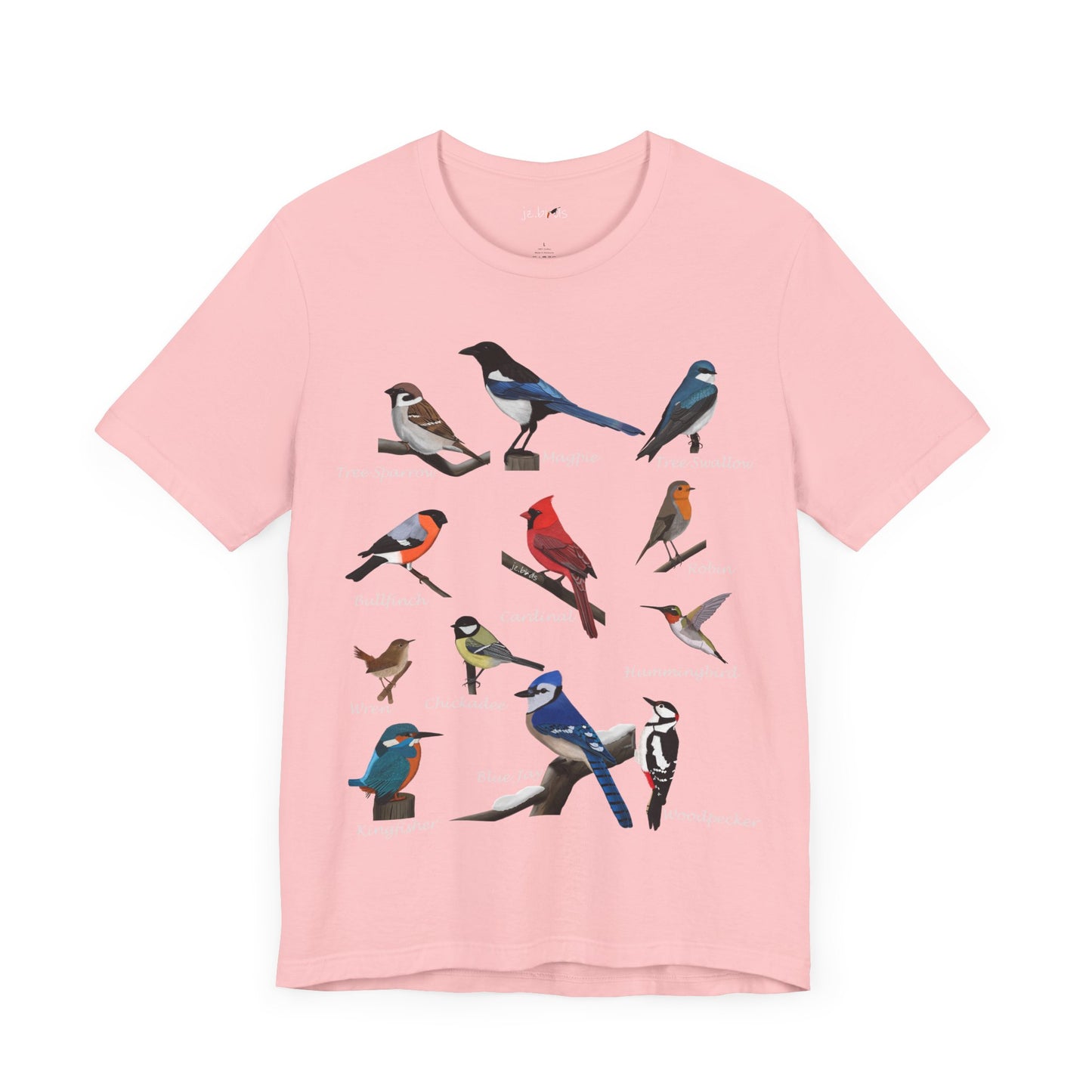 Garden Birds Blue Jay Cardinal Robin Chickadee Birding & Birdwatching Bird T-Shirt