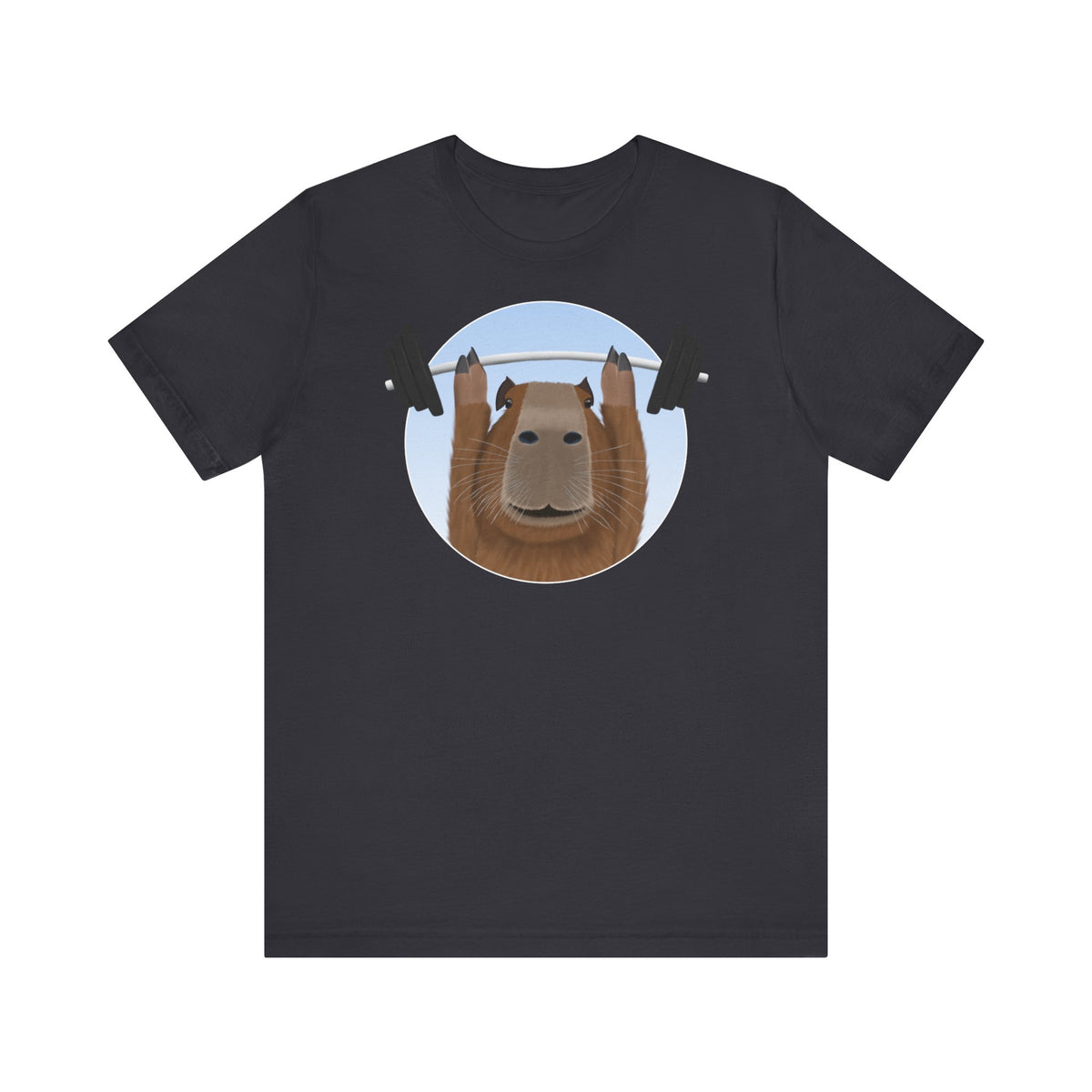 Capybara mit Hantel Gym Workout T-Shirt