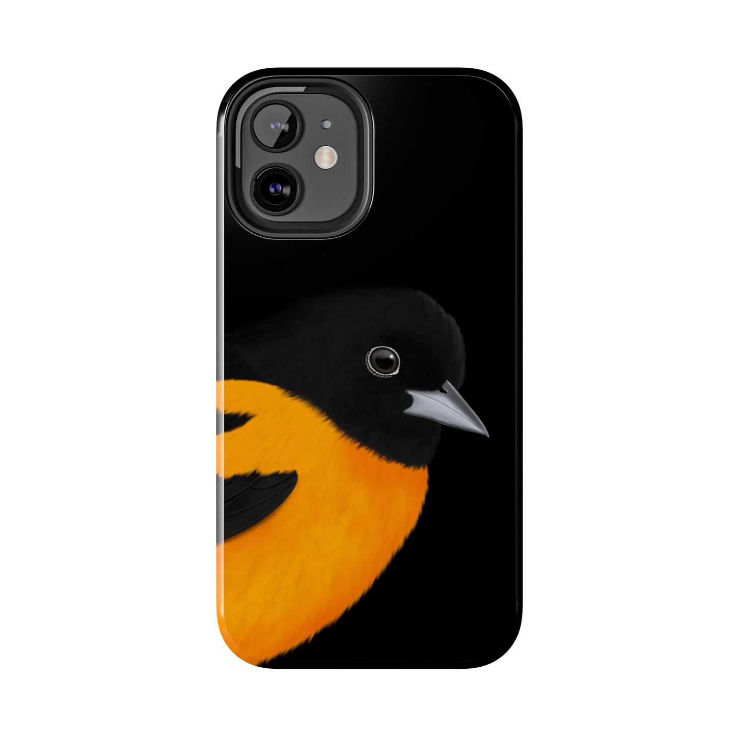 Baltimore Oriole Bird Art Tough Phone Case Black
