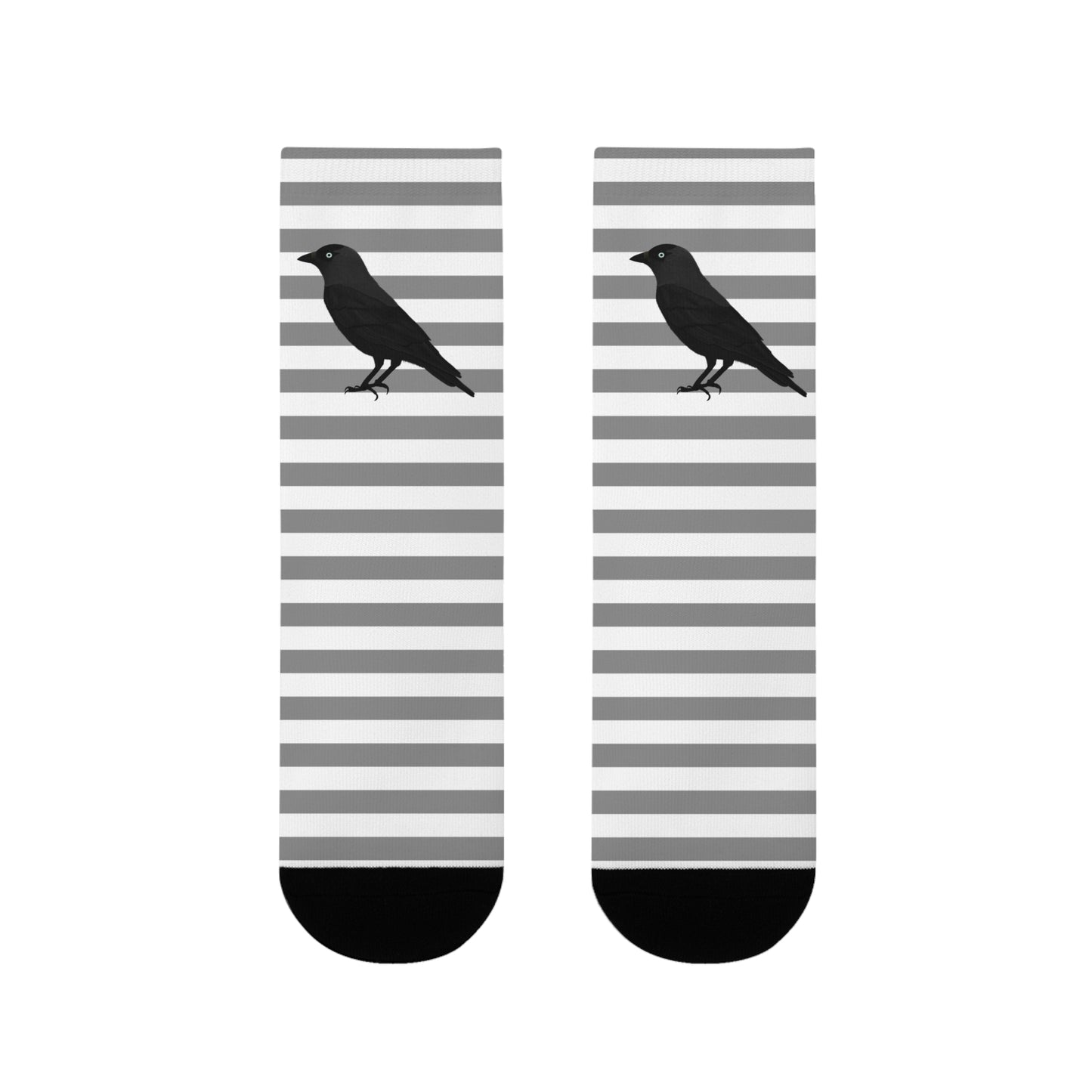 Dohle Vogel Socken mit Grau Weißen Streifen für Vogelfreunde & Vogelbeobachter