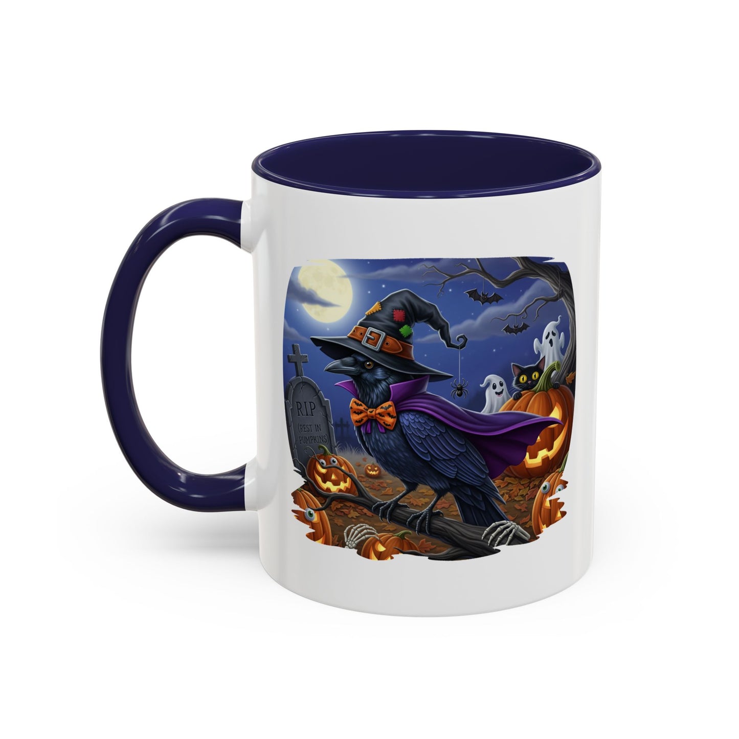 Raven Crow Halloween Bird Mug - Perfect Bird Lover Gift for Spooky Season