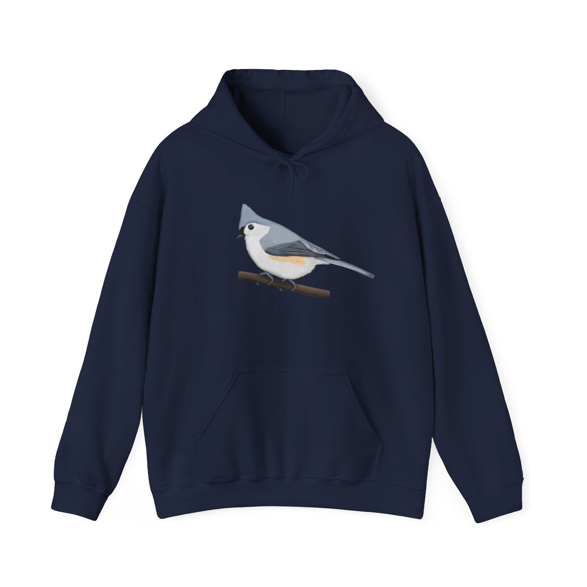 Tufted Titmouse Hoodie in Black