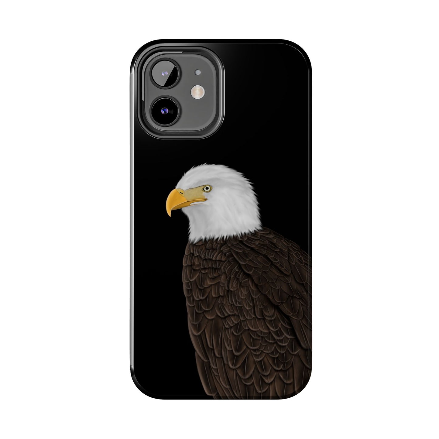 Bald Eagle Bird Art Tough Phone Case Black