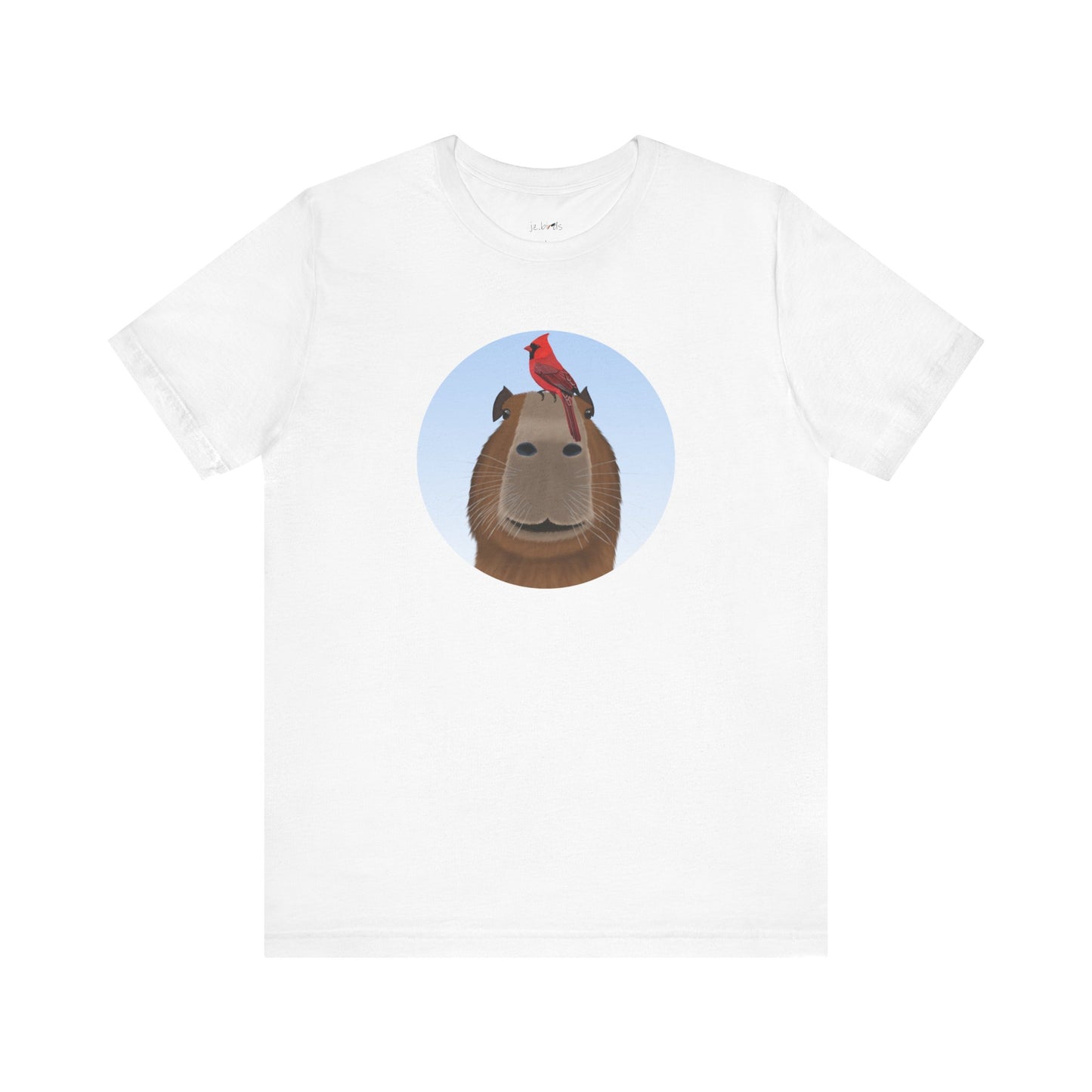 Capybara with Cardinal Funny Bird T-Shirt