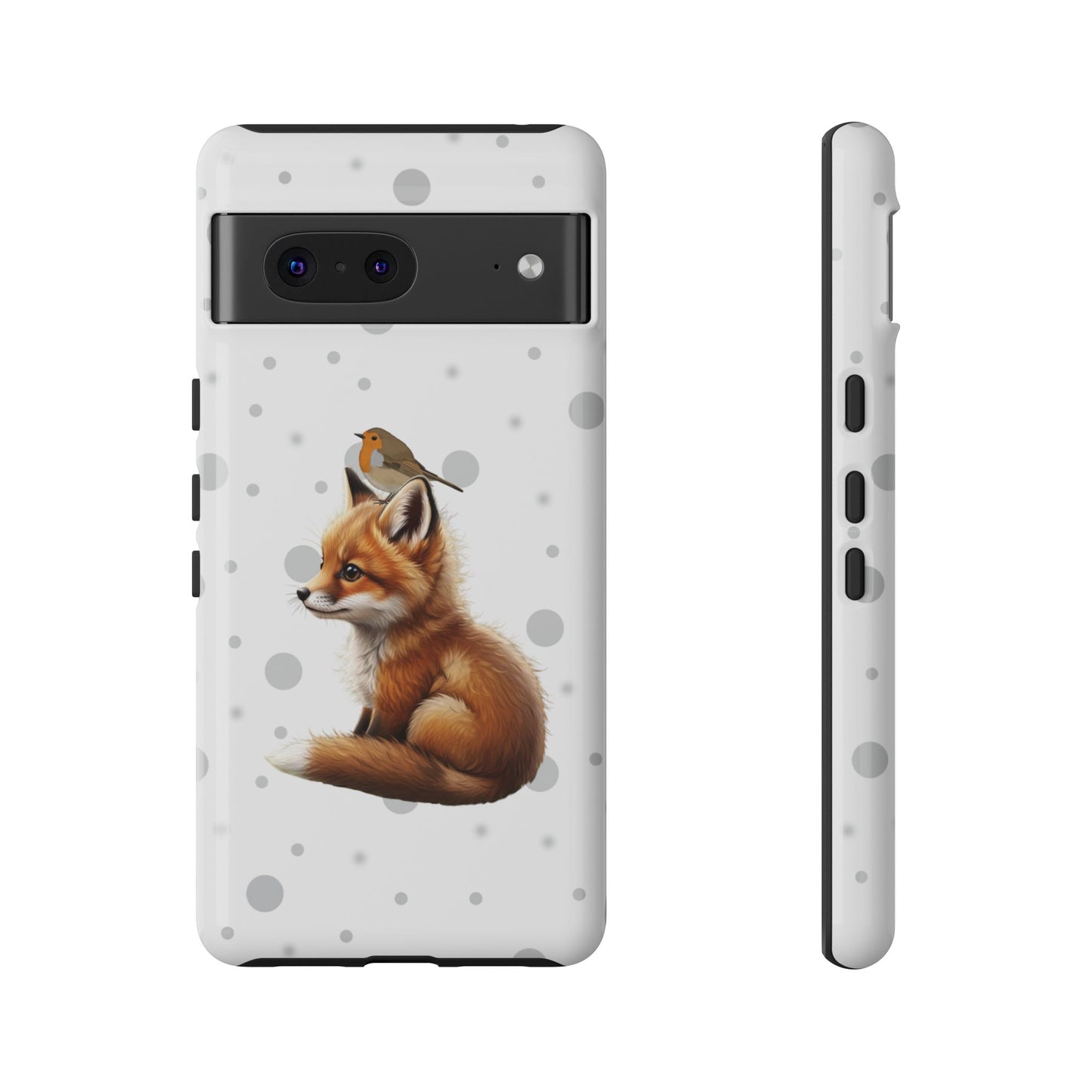Rotkehlchen mit Fuchs iPhone & Google Pixel Tiermotiv Handyhülle - Tierisch guter Schutz