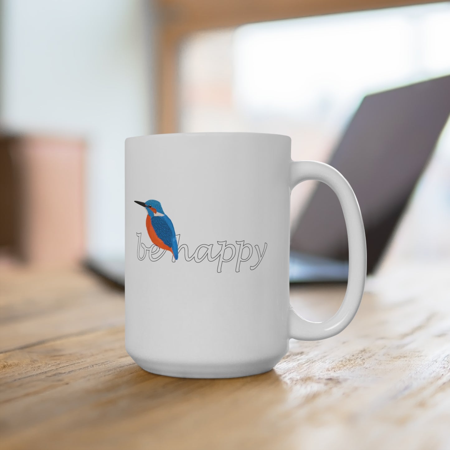 Eisvogel Be Happy Vogel Tasse für Vogelfreunde