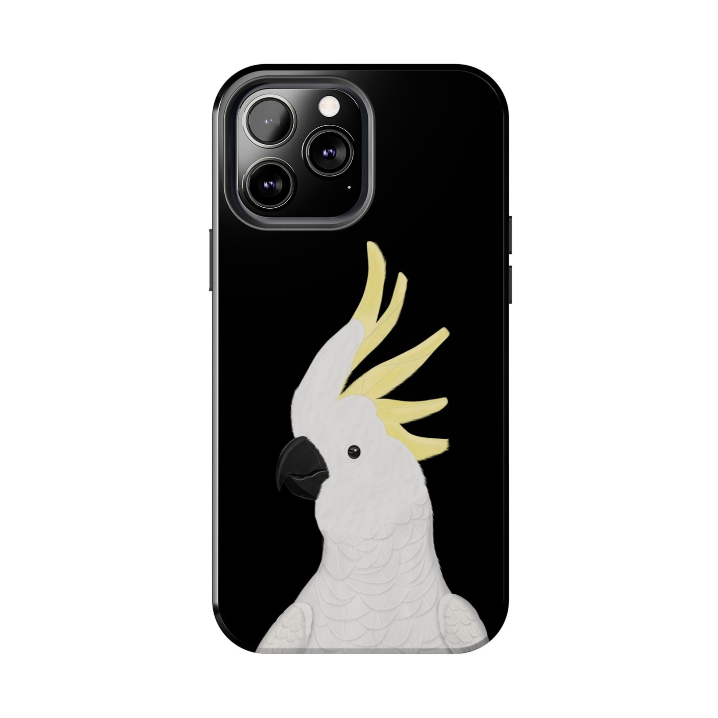 Cockatoo Bird Art Tough Phone Case Black