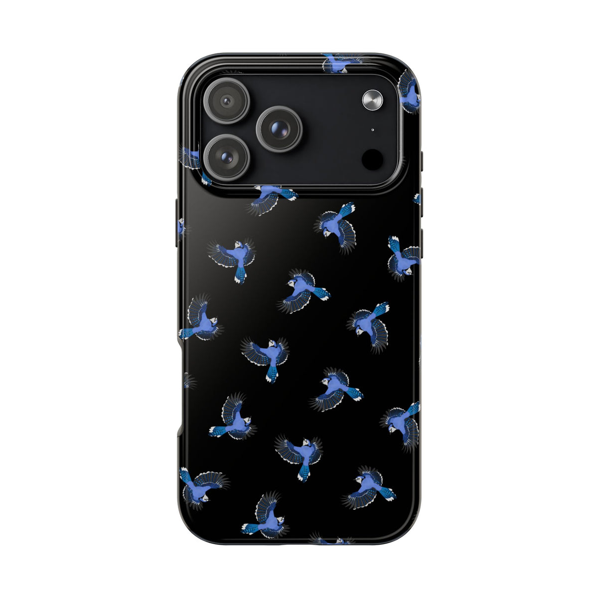 Blue Jay iPhone Case Black – Premium Tough Phone Cover for Bird Lovers